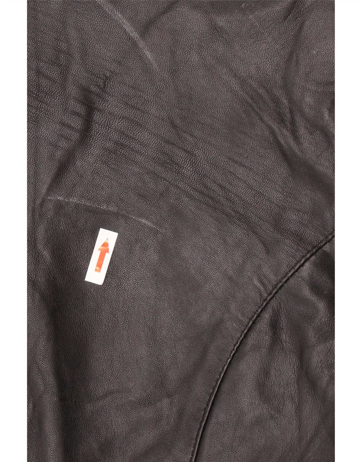 MDK Jachetă din piele cu 6 nasturi pentru femei UK 18 XL Negru