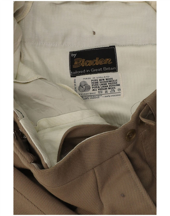 BLADEN Pantaloni drepți pentru bărbați L34 L27 Lână bej