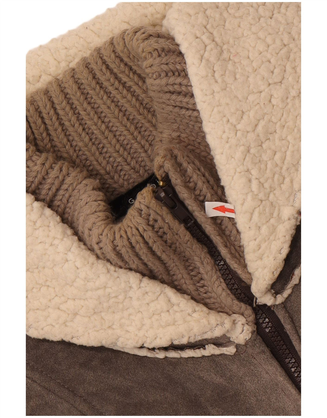 Jachetă Bomber tricot Sherpa pentru femei Gaudi IT 46 Poliester mare gri