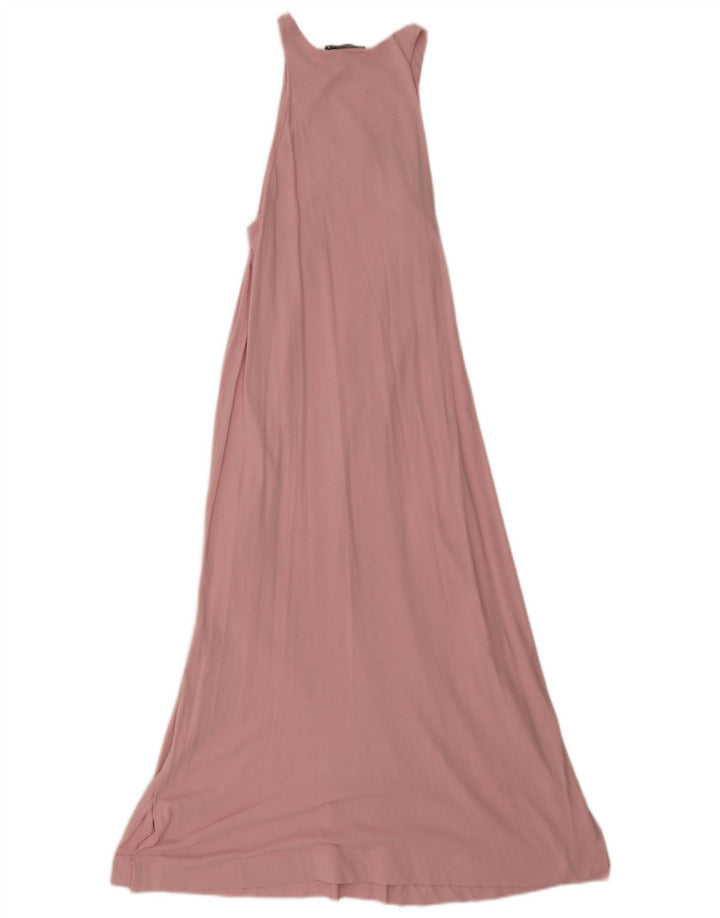 Rochie Maxi fără mâneci pentru femei Zara UK 12 Roz mediu