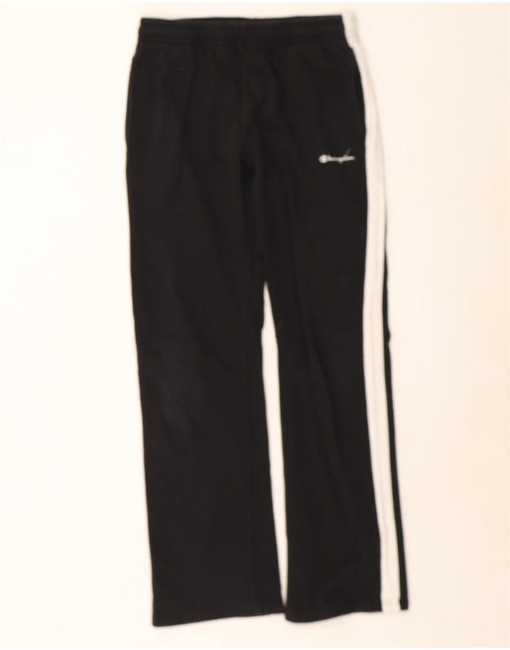 Pantaloni de trening Champion pentru bărbați, bumbac color bloc negru mediu
