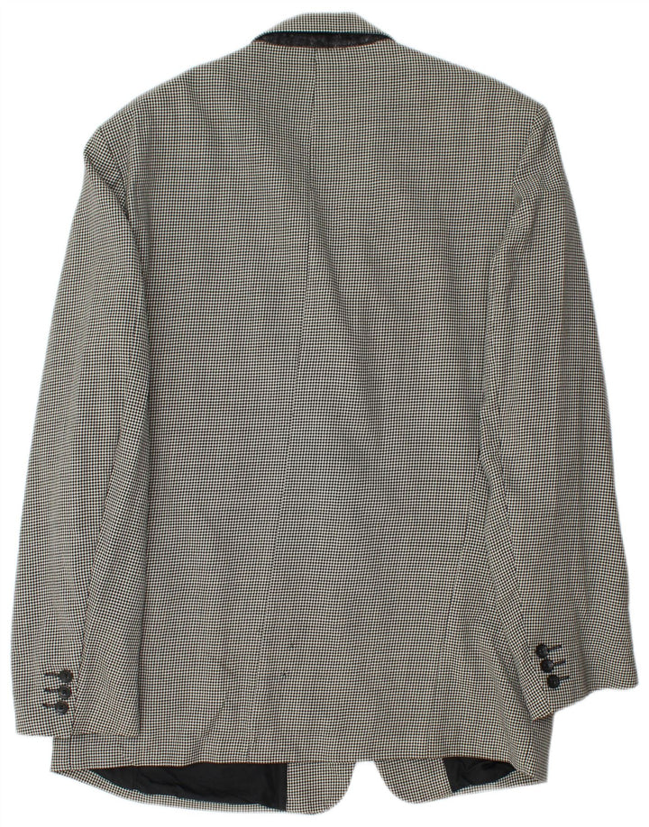 Jachetă pentru bărbați VINTAGE cu 2 nasturi, UK 42 XL, lână nouă, neagră