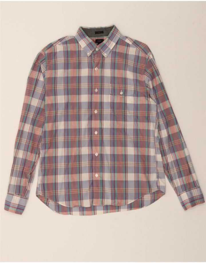J. CREW Mens Slim Shirt Large Multicoloured Check Cotton Vintage J. Crew and Second-Hand J. Crew from Messina Hembry 
