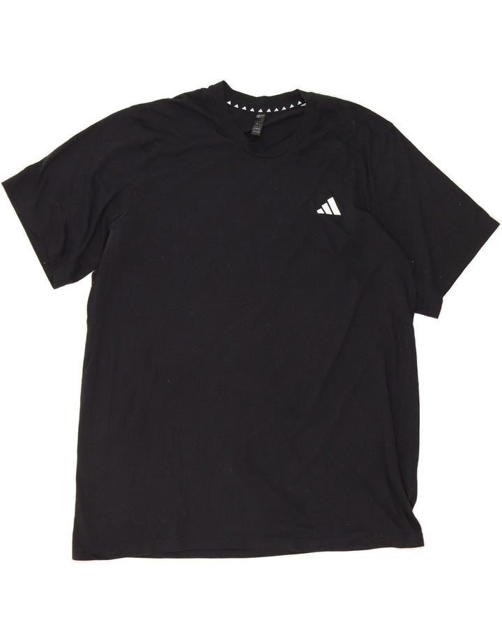 ADIDAS Mens Aeroready T-Shirt Top 2XL Black Polyester Vintage Adidas and Second-Hand Adidas from Messina Hembry 