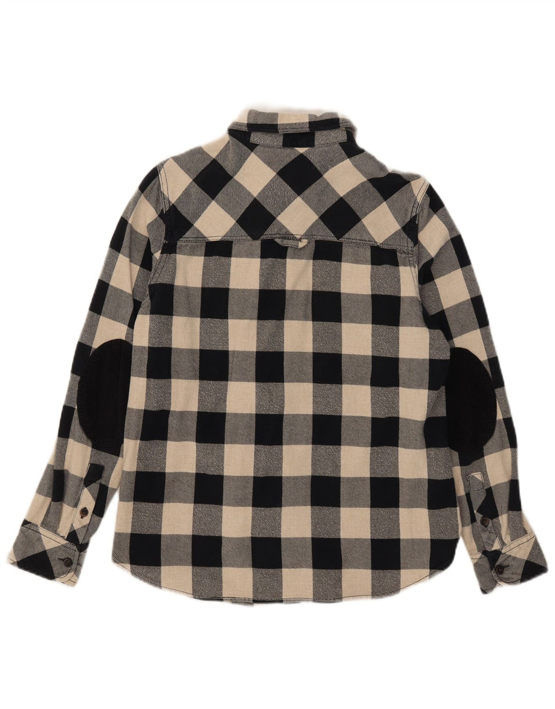 Cămașă Roots Canada Flannel pentru femei UK 14 Medium Black Gingham Bumbac