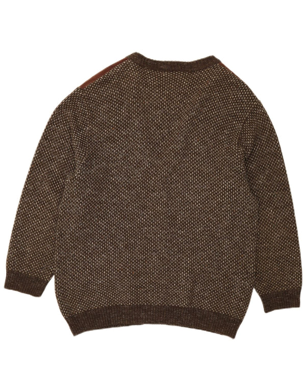 Pulover Cardigan Bărbați Suspans IT 54 XL Maro Geometric Acrilic