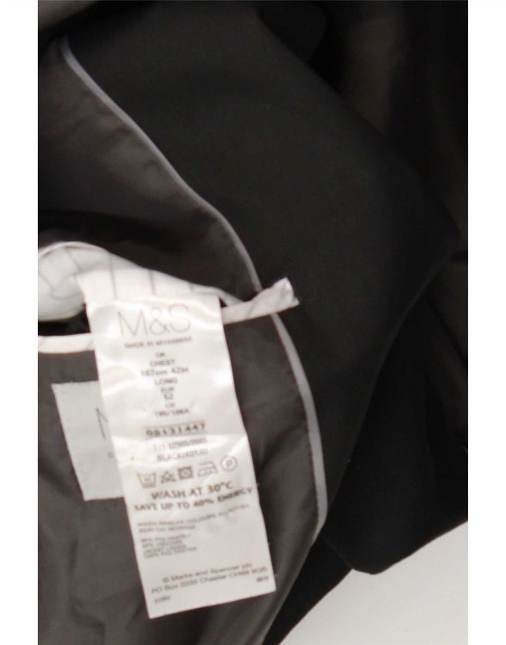 Marks & Spencer jachetă pentru bărbați lungă cu 2 nasturi, UK 42, mare, neagră