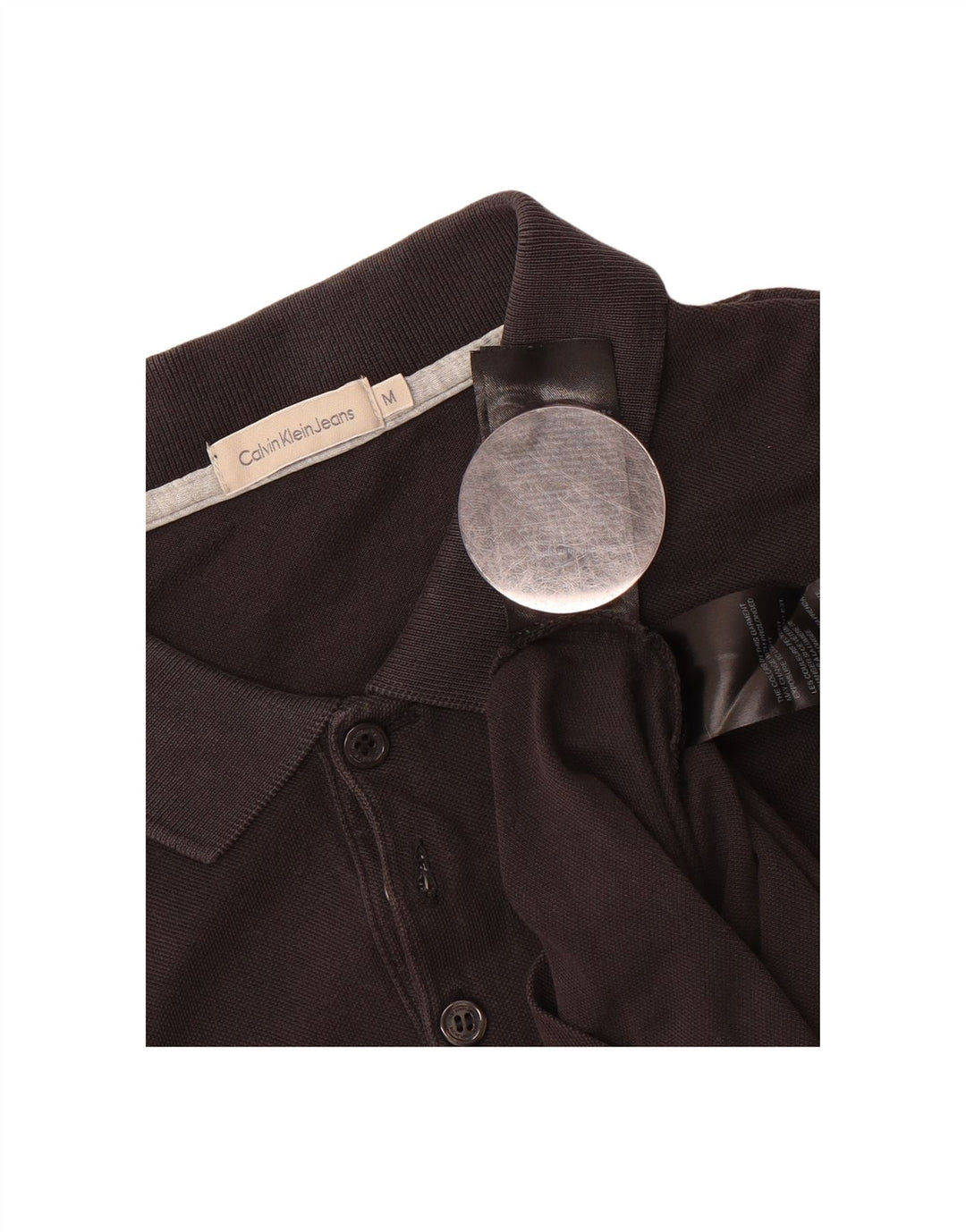CALVIN KLEIN Mens Polo Shirt Medium Black Cotton Vintage Calvin Klein and Second-Hand Calvin Klein from Messina Hembry 