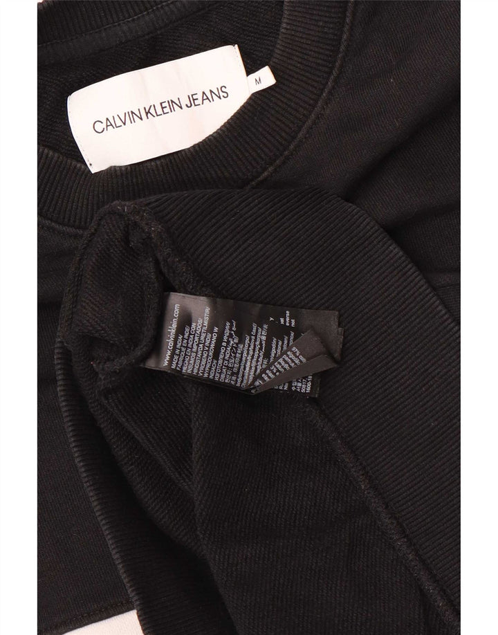 Hanorac grafic pentru bărbați Calvin Klein Jeans Pulover mediu negru Colorblock