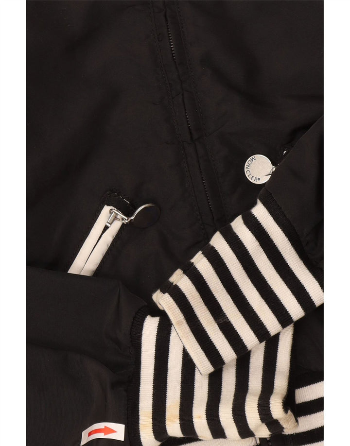 Jachetă Bomber Crop pentru fete Moncler 9-10 ani din poliamidă cu dungi negre