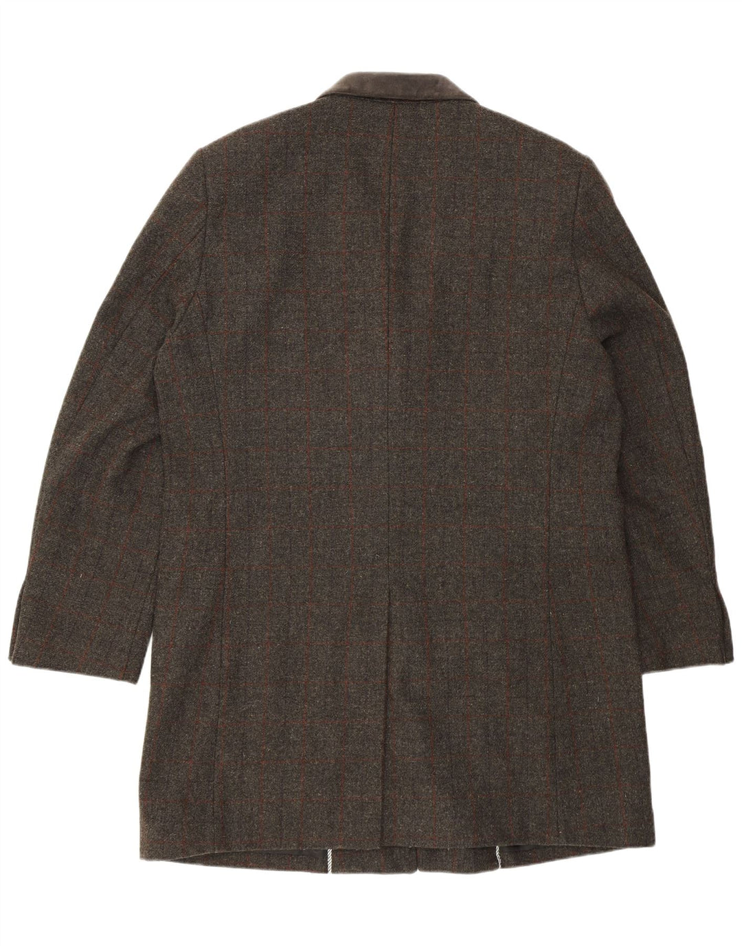 VINTAGE Jachetă pentru bărbați cu paragate obișnuite cu 3 nasturi, UK 46 3XL, gri Check