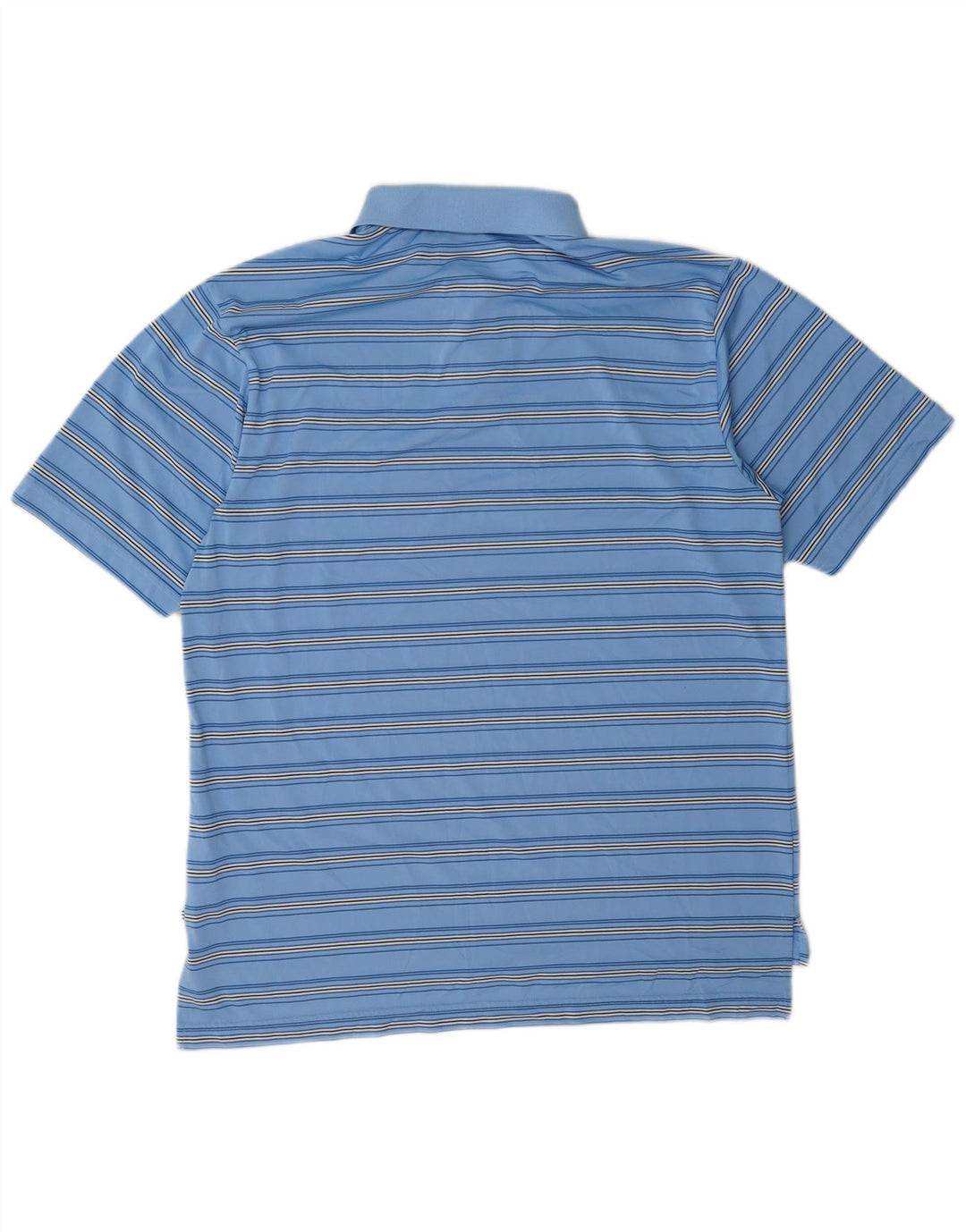 Tricou polo Adidas pentru bărbați, poliester cu dungi mari, albastre
