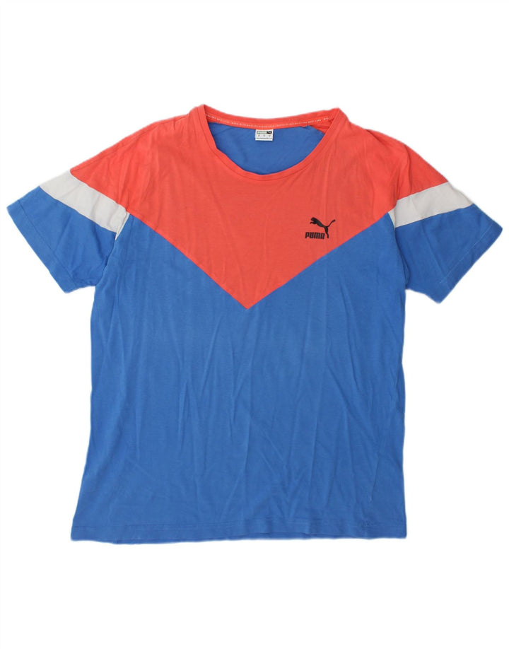Tricou pentru bărbați Puma Top Medium Blue Colorblock