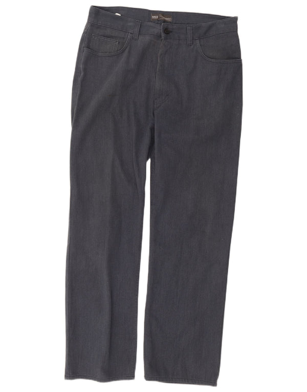 Pantaloni casual drepti pentru bărbați Marks & Spencer W36 L31 Bumbac bleumarin