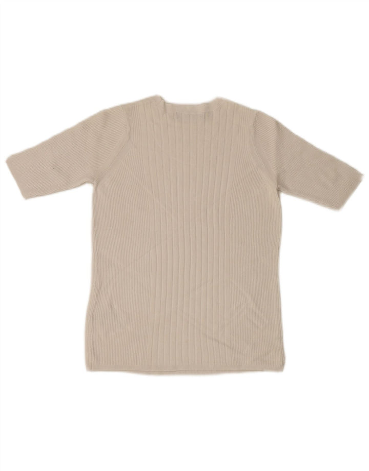 Pulover pentru femei Marks & Spencer cu gâtul cu barca UK 12 Medium White