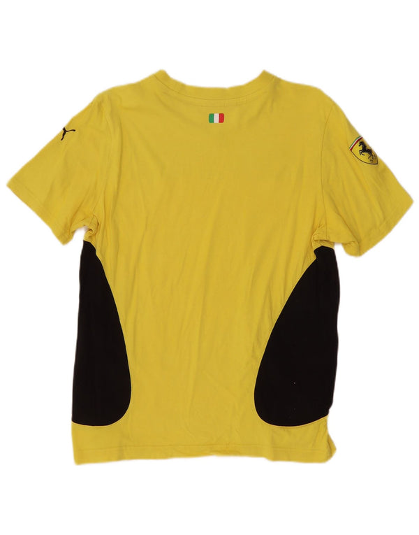 Tricou cu grafică Puma Scuderia Ferrari pentru bărbați. Top mic galben Colorblock
