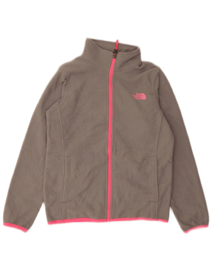 Jachetă polară pentru fete The North Face 10-11 ani, gri mediu pete