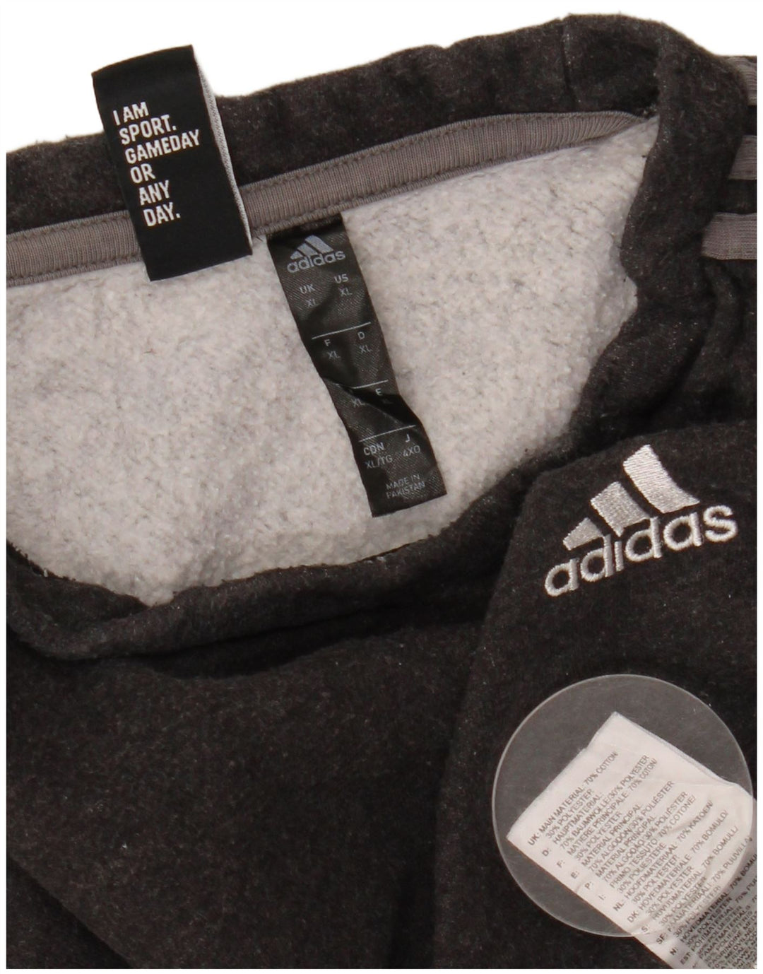 Hanorac pentru bărbați ADIDAS Jumper XL bumbac gri
