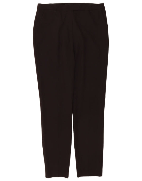 Topshop Pantaloni de costum pentru femei Slim Fit UK 10 Small W28 L30 Maro Poliester
