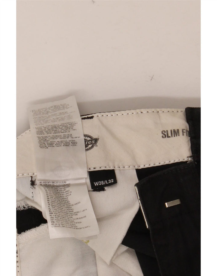 DICKIES Pantaloni chino slim pentru bărbați L36 L32 Poliester negru