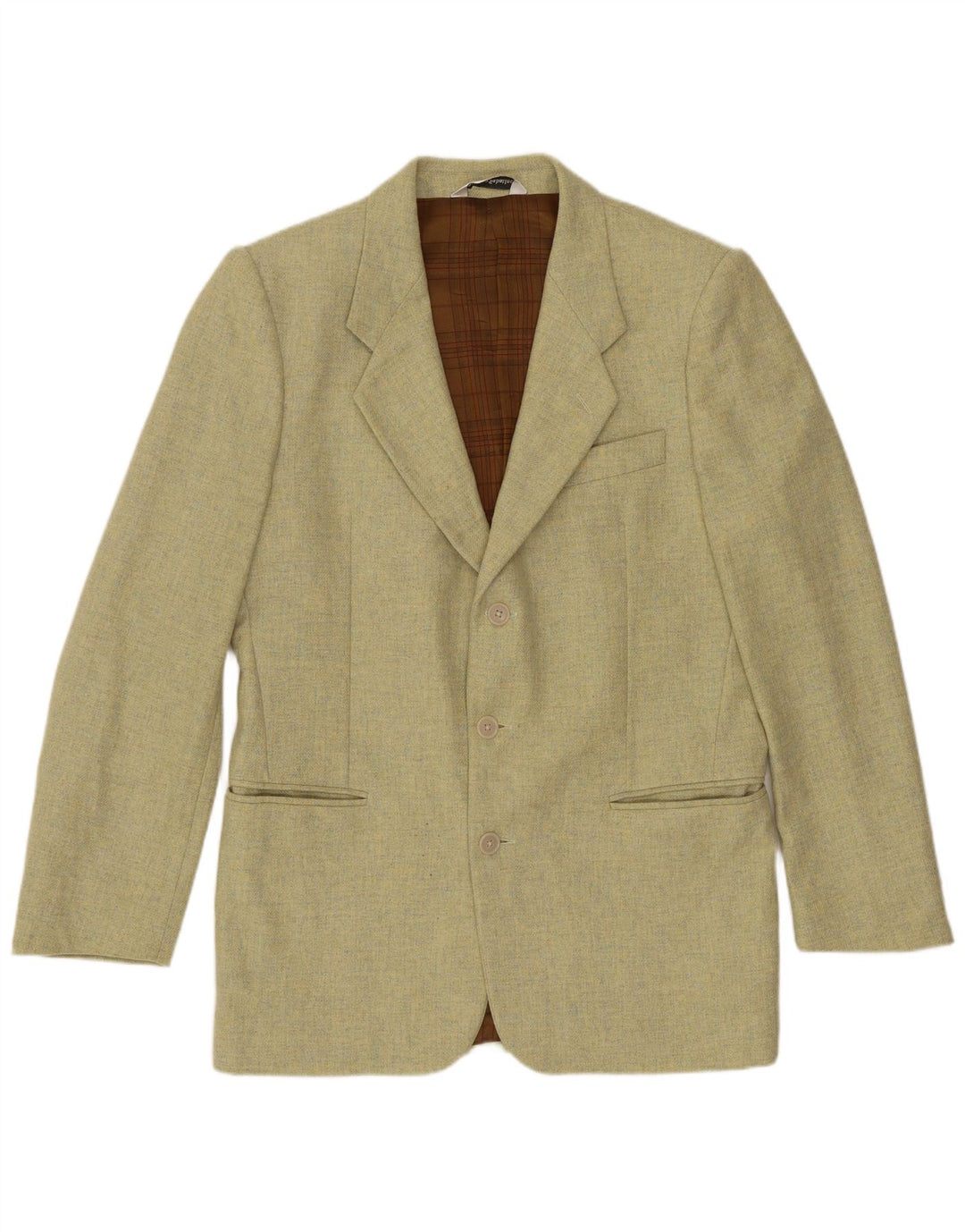Jachetă pentru bărbați VINTAGE cu 3 nasturi IT 46 Lână verde mică