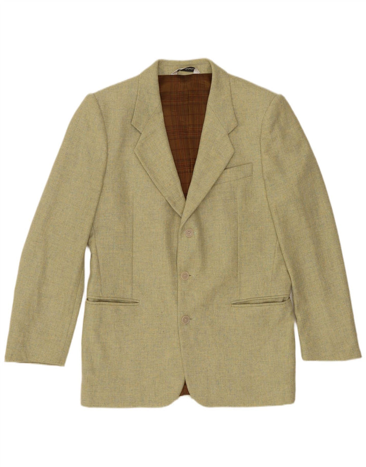 Jachetă pentru bărbați VINTAGE cu 3 nasturi IT 46 Lână verde mică