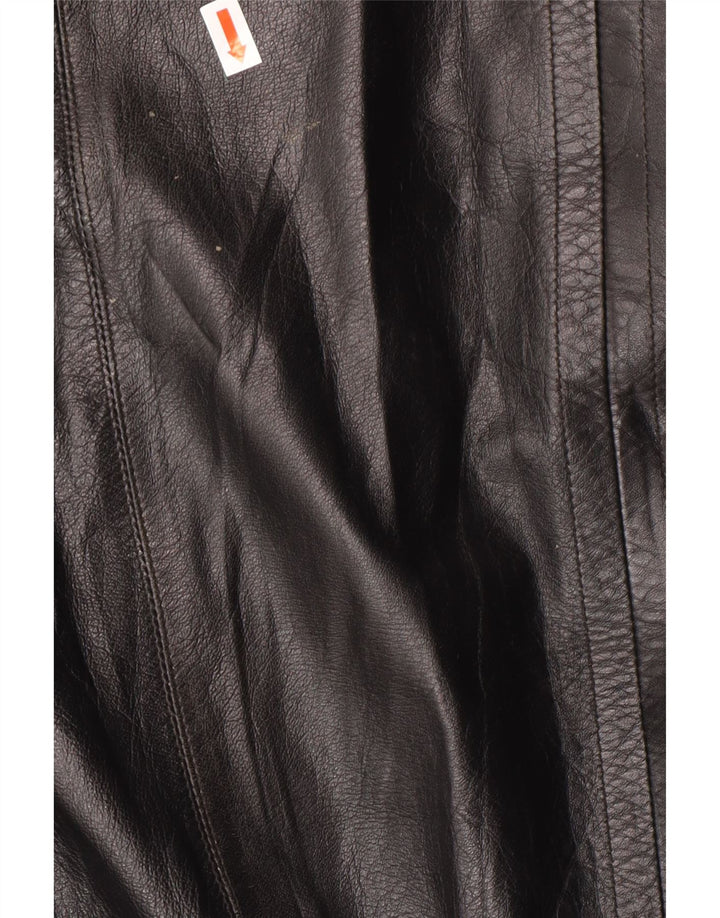 Jachetă de piele vintage pentru bărbați UK 38 Medium Black Classic