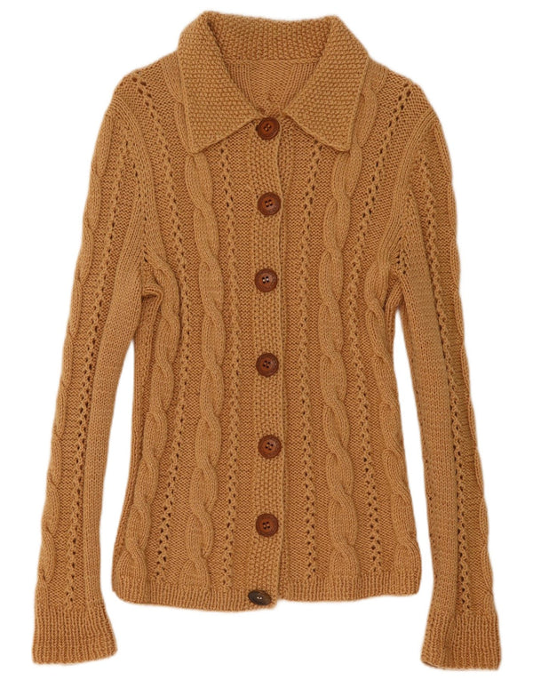 Pulover Cardigan Vintage pentru Damă UK 10 Mic Bej