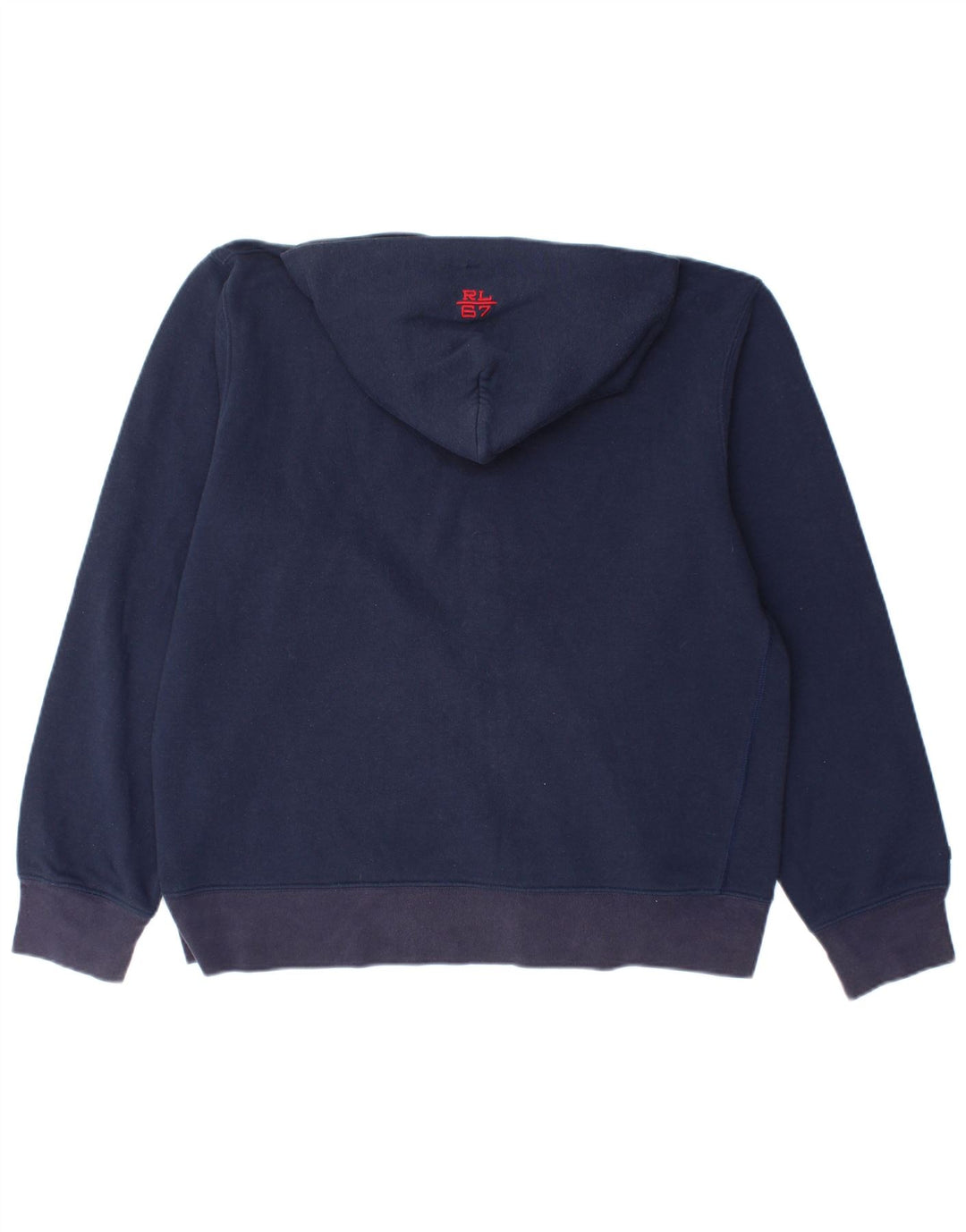 Pulover RALPH LAUREN pentru bărbați, cu grafică, cu fermoar, cu capota, mediu, bleumarin