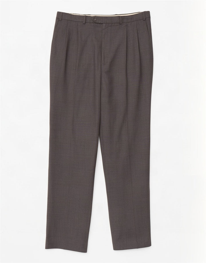 Marks & Spencer Pantaloni de costum pentru bărbați L38 L33 Lână gri