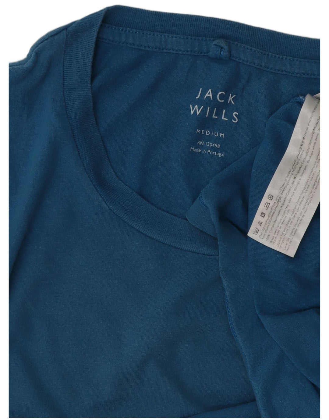 Tricou Jack Wills pentru bărbați Top din bumbac albastru mediu