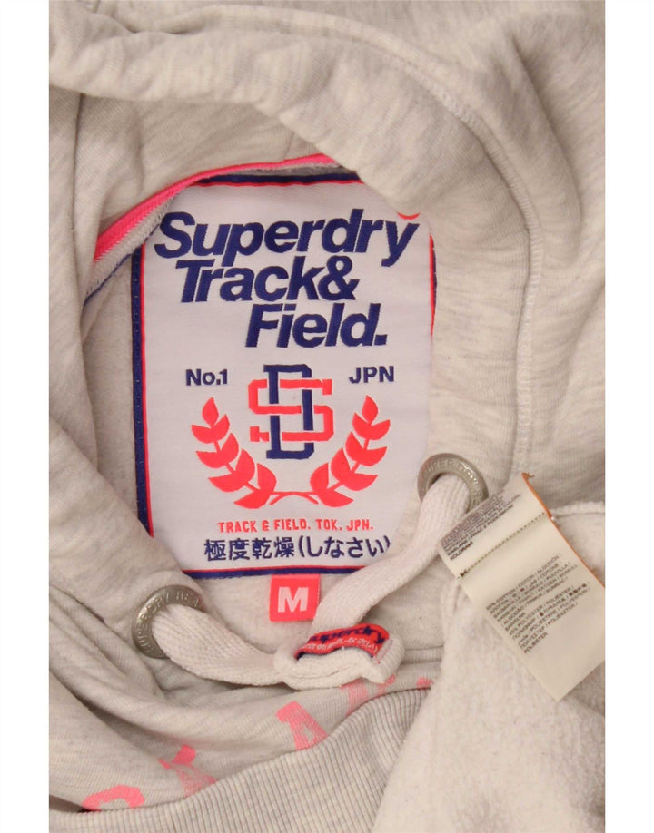 Pulover cu glugă grafic Superdry pentru bărbați, bumbac, gri mediu