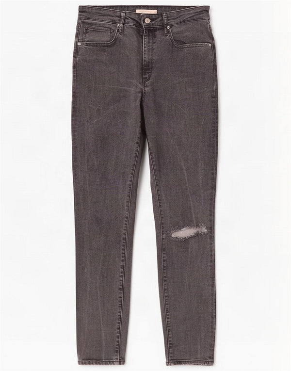 Levi's Womens 721 Distressed High Rise Skinny Jeans W30 L30 Grey Lyocell