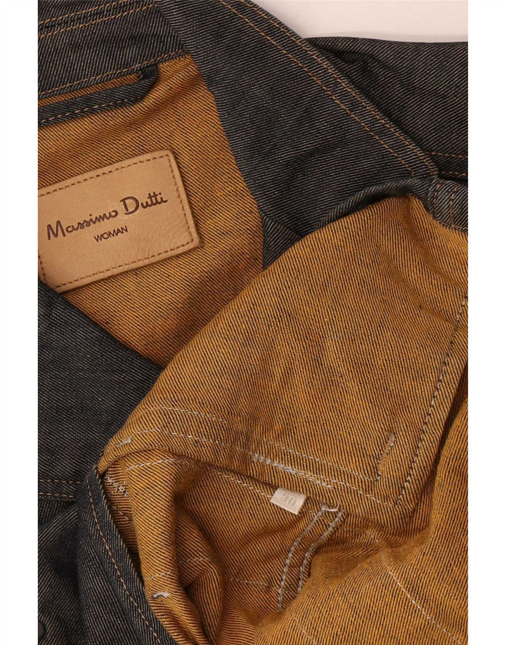 Massimo Dutti Jachetă pentru femei din denim cu mânecă scurtă, UK 10, bleumarin mic