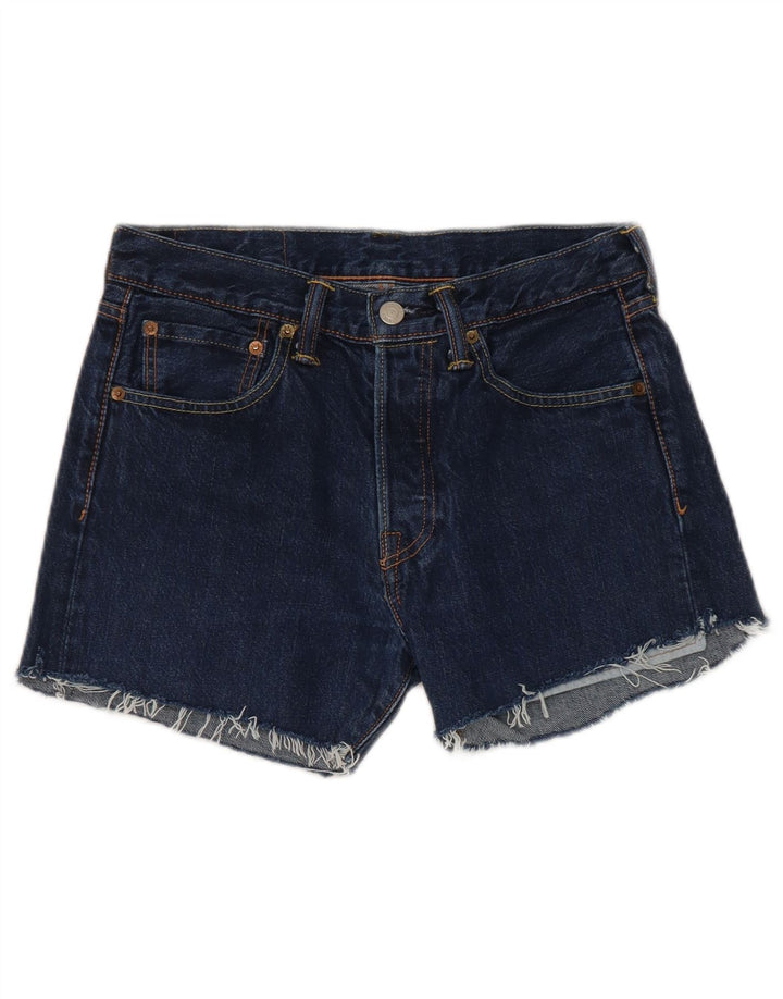 Pantaloni scurți Levi's 501 Distressed Denim W28 Medium Bluemarin Bumbac