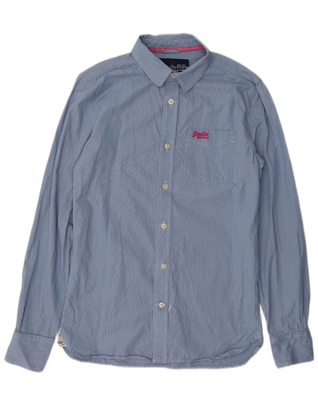Cămașă pentru bărbați Superdry, bumbac cu carouri albastru mediu