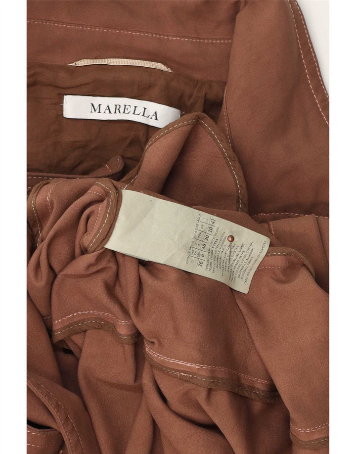 Trenci pentru femei Marella UK 10 Bumbac maro mic