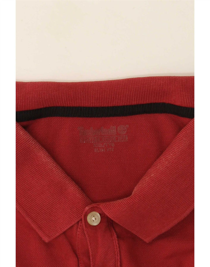 Tricou polo pentru bărbați Timberland slim fit 2XL roșu
