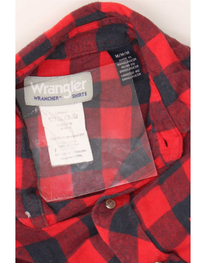 Cămașă de flanel pentru bărbați Wrangler, bumbac vichy roșu mediu