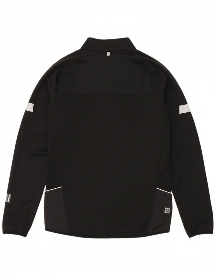 NIKE Mens Dri Fit Tracksuit Top Jacket Medium Black Colourblock Polyester