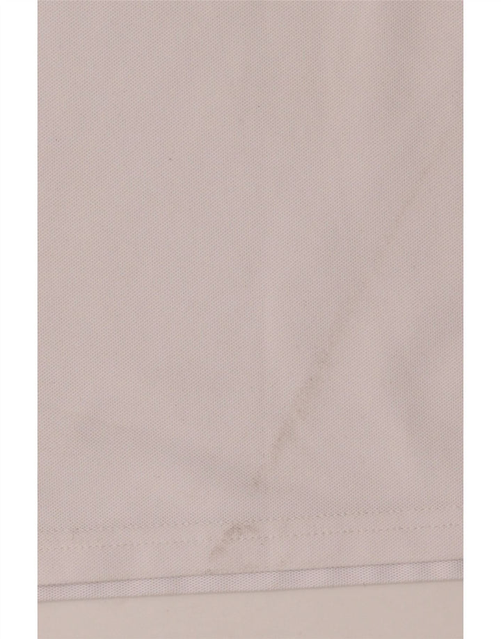 Cămașă polo Calvin Klein pentru bărbați, mare, alb, din poliester