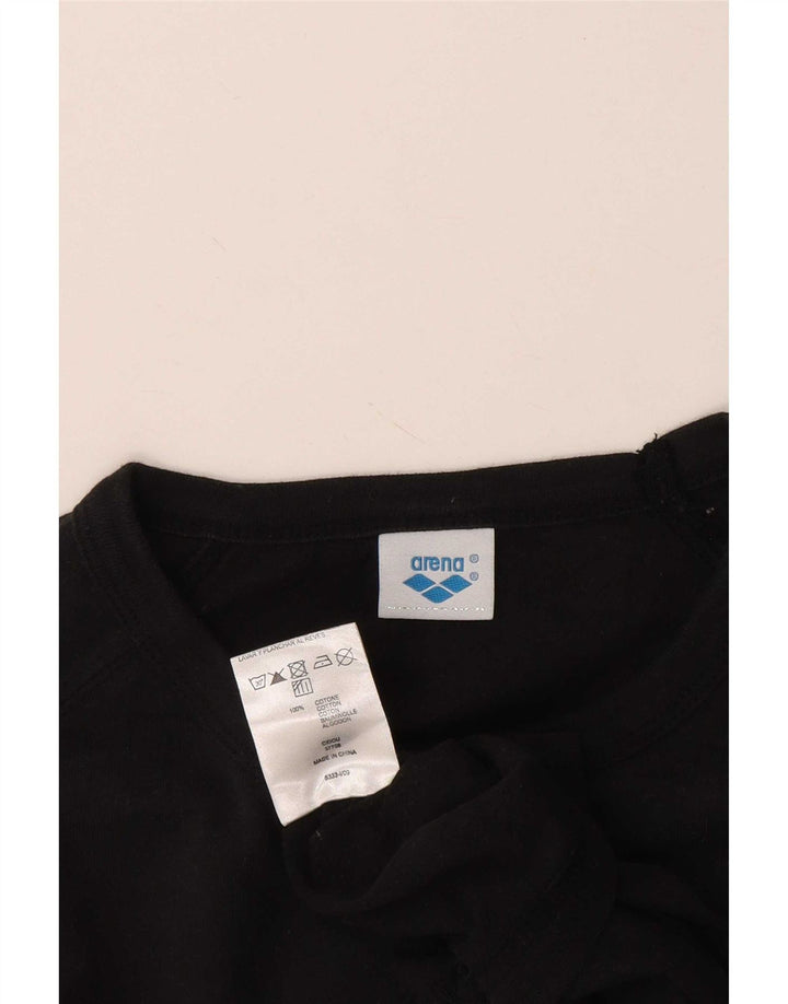 Tricou grafic pentru bărbați Arena Top Medium Negru Bumbac