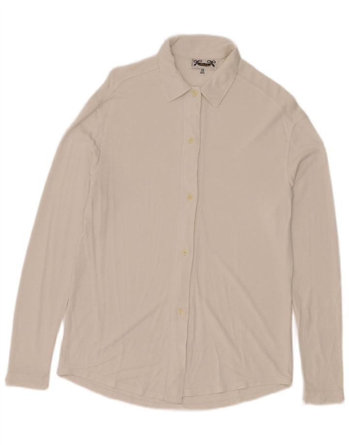 Cămașă Vintage pentru femei UK 14 Large White