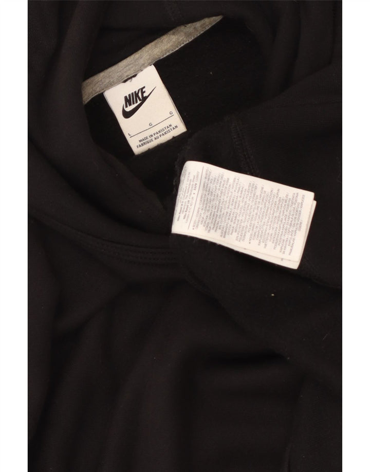 Pulover NIKE pentru bărbați, bumbac mare, negru