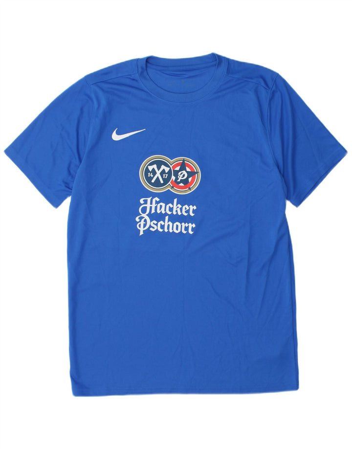 Tricou grafic NIKE Dri Fit pentru bărbați Top mare, albastru, poliester
