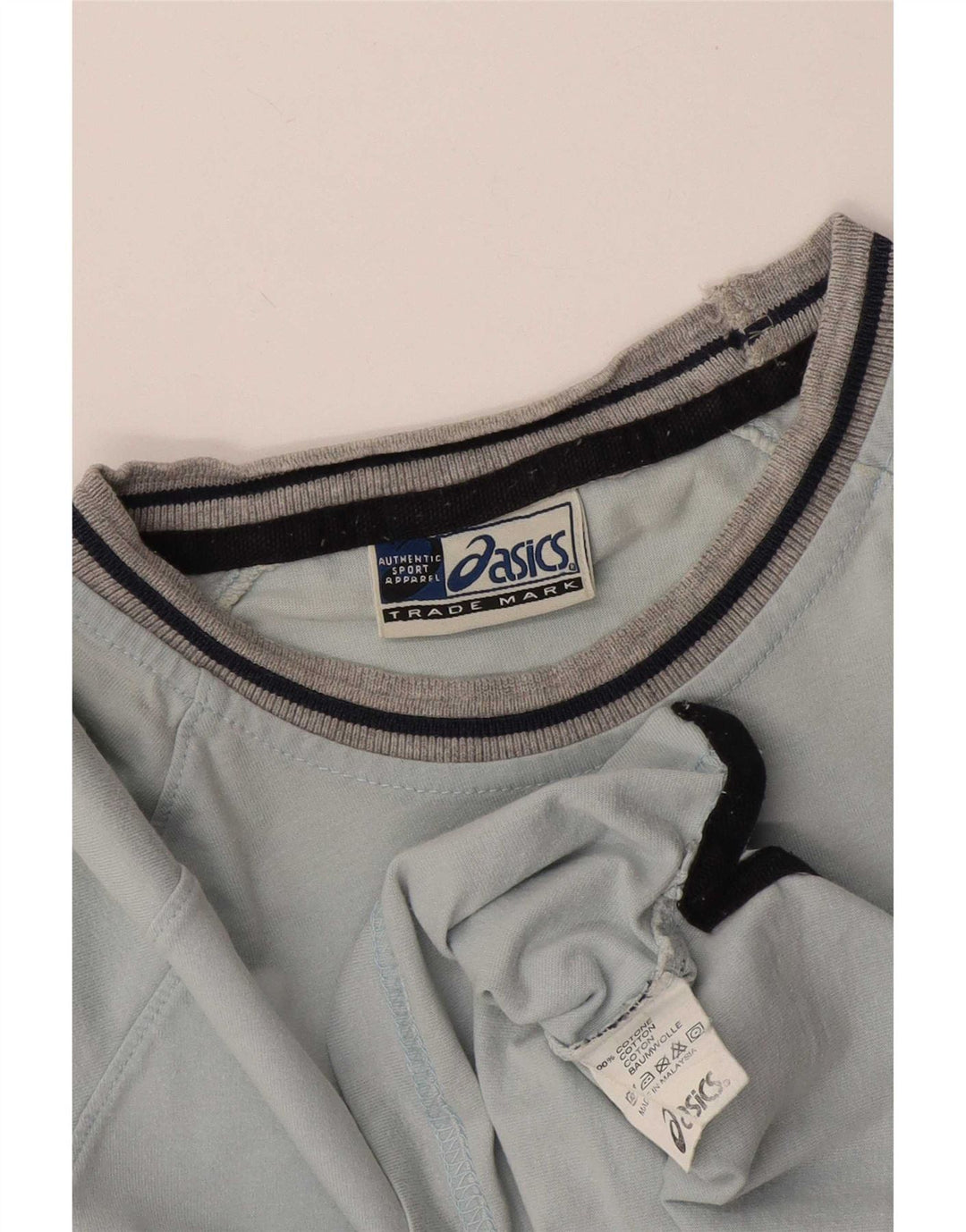 Tricou Asics pentru bărbați Top mic din bumbac cu dungi albastre