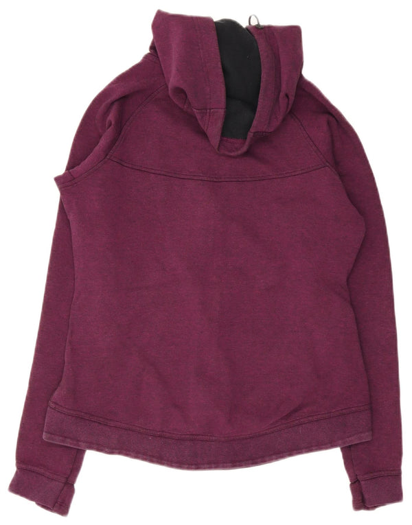 Pulover Nike pentru femei, cu fermoar, cu glugă, UK 14, bumbac violet mediu