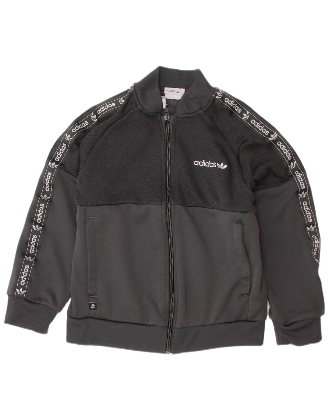 Jachetă de top pentru trening grafic ADIDAS 6-7 ani poliester gri