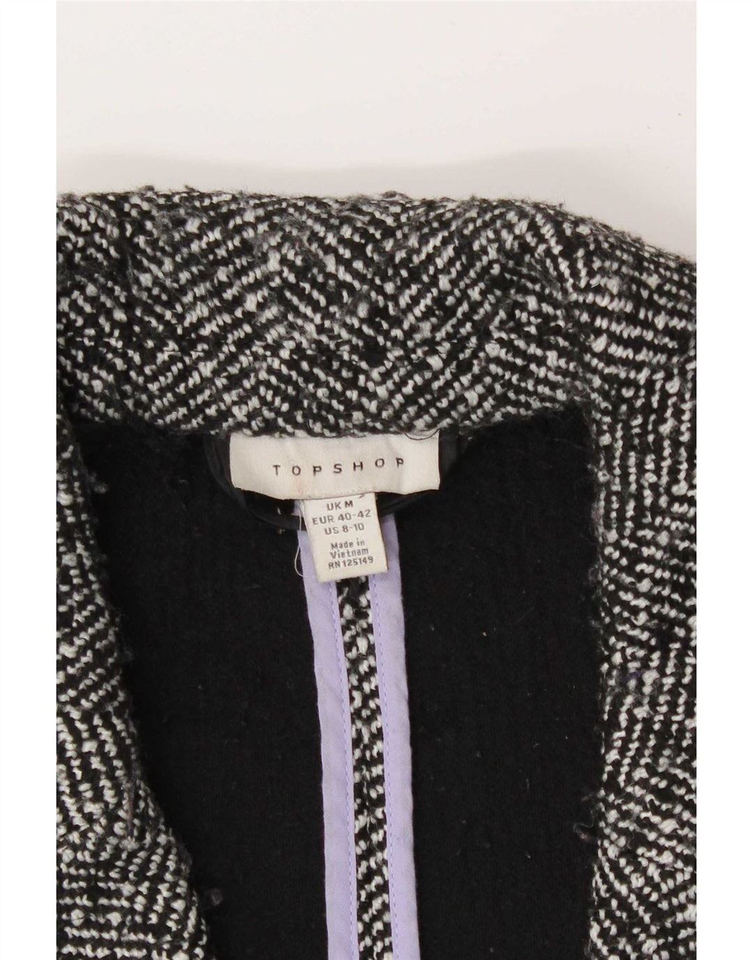 Palton supradimensionat pentru femei Topshop UK 14 Gri Medium Herringbone