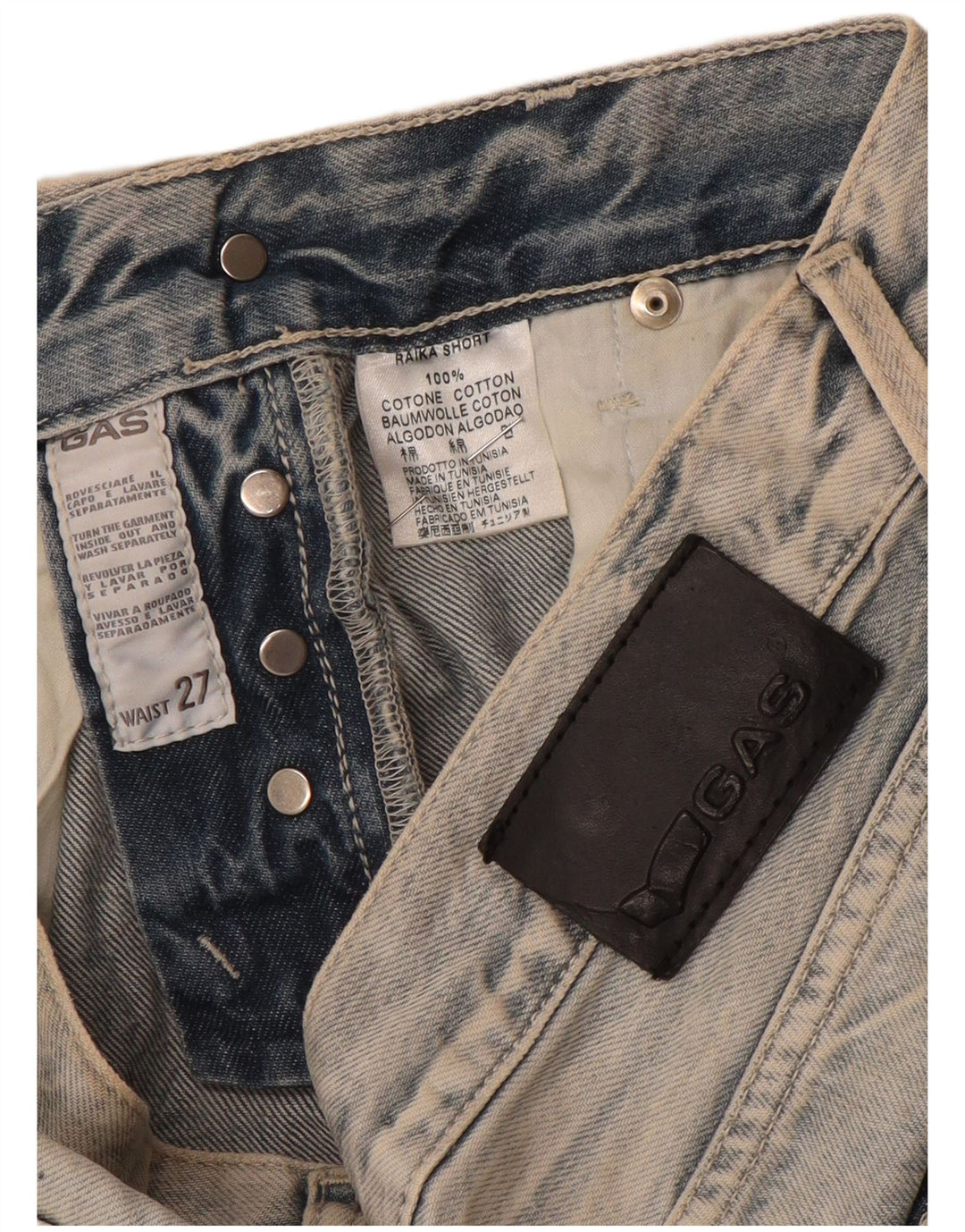 Pantaloni scurți din denim pentru femei Gas W27 Small Blue Bumbac